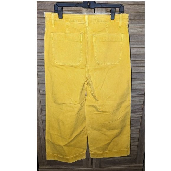 Madewell Emmett Wide-Leg Crop Pants in Greek Gold - Picture 6 of 11